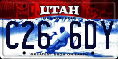 UT license plate C266DY