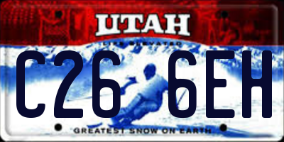 UT license plate C266EH