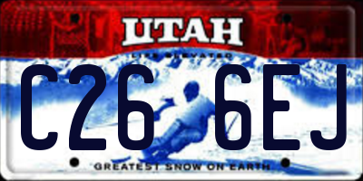 UT license plate C266EJ
