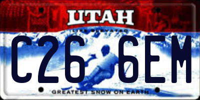 UT license plate C266EM