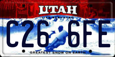 UT license plate C266FE