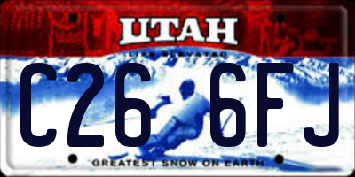 UT license plate C266FJ