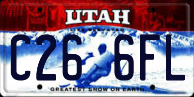 UT license plate C266FL