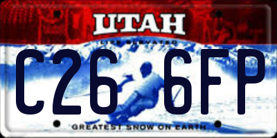 UT license plate C266FP
