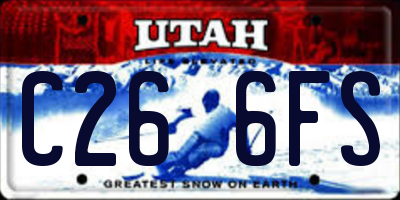 UT license plate C266FS