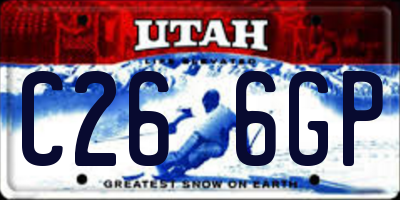 UT license plate C266GP