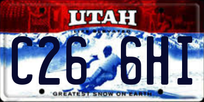 UT license plate C266HI