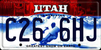 UT license plate C266HJ