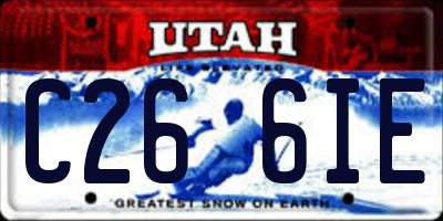 UT license plate C266IE