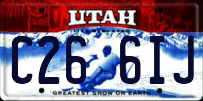 UT license plate C266IJ