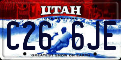 UT license plate C266JE