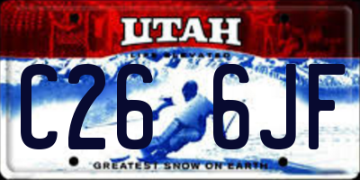 UT license plate C266JF