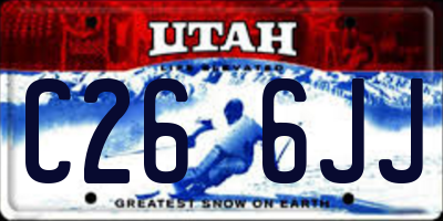 UT license plate C266JJ