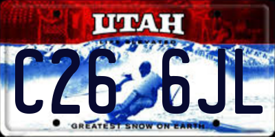 UT license plate C266JL