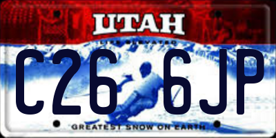 UT license plate C266JP