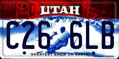 UT license plate C266LB