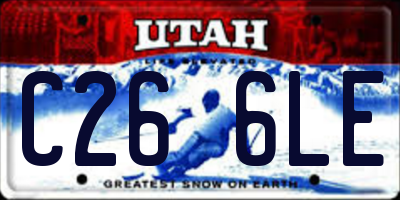UT license plate C266LE