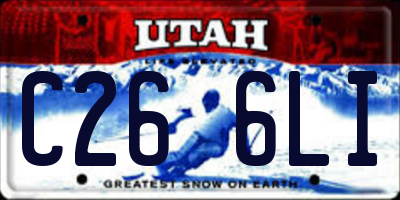 UT license plate C266LI