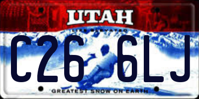 UT license plate C266LJ