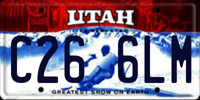 UT license plate C266LM