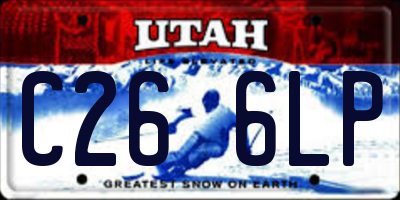 UT license plate C266LP