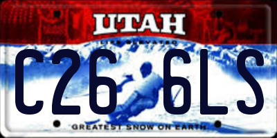 UT license plate C266LS