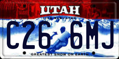 UT license plate C266MJ