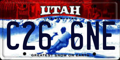 UT license plate C266NE