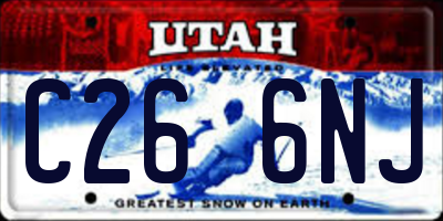 UT license plate C266NJ