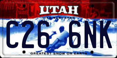 UT license plate C266NK