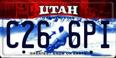 UT license plate C266PI