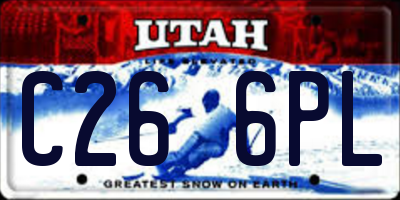 UT license plate C266PL