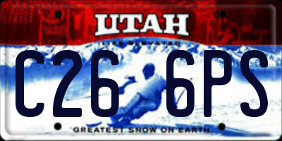 UT license plate C266PS