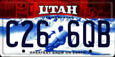 UT license plate C266QB