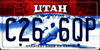 UT license plate C266QP