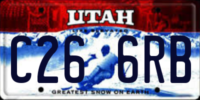 UT license plate C266RB