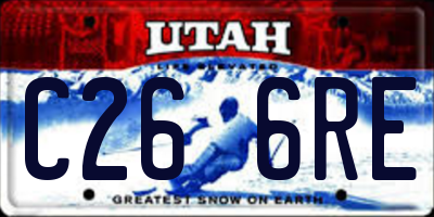 UT license plate C266RE