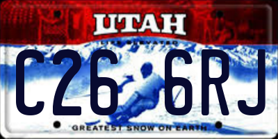 UT license plate C266RJ