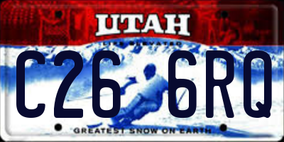 UT license plate C266RQ