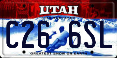 UT license plate C266SL