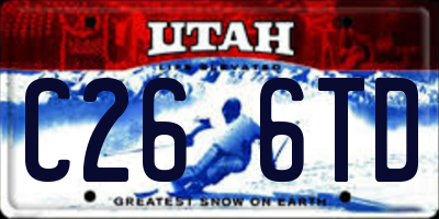 UT license plate C266TD