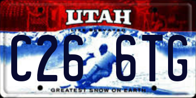 UT license plate C266TG