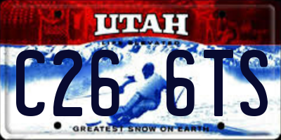 UT license plate C266TS