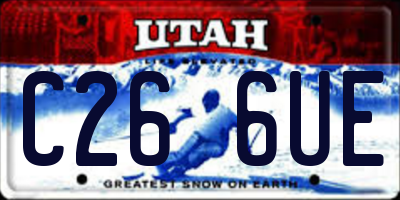 UT license plate C266UE
