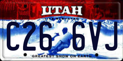 UT license plate C266VJ