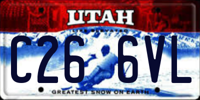 UT license plate C266VL