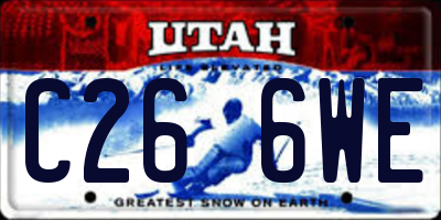 UT license plate C266WE