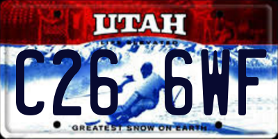 UT license plate C266WF