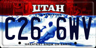 UT license plate C266WV