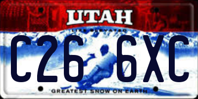 UT license plate C266XC